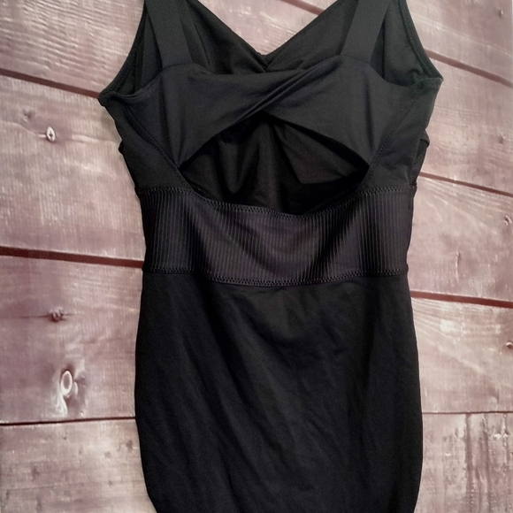 Dance Leotard DanzNMotion Sz Large Ballet Tap Lace Open X Back Ribbed - Picture 2 of 10